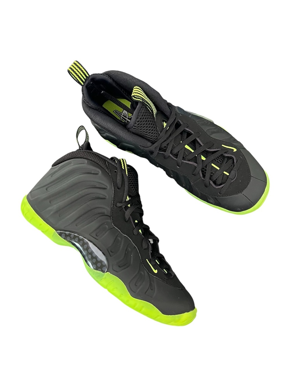 ✔️New✔️ NIKE Little Posite One GS 'Black Volt'